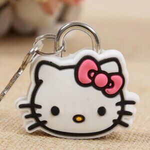 Hello Kitty Mini Padlock Face Lock with Keys Cute School Locker Accessory